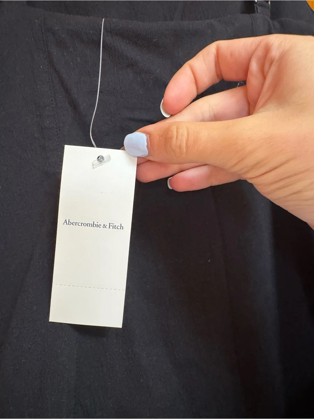 Abercrombie & Fitch Black Spaghetti Strap Mini Dress